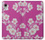 W3924 Cherry Blossom Pink Background Hülle Schutzhülle Taschen und Leder Flip für iPhone XR