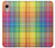 W3942 LGBTQ Rainbow Plaid Tartan Hülle Schutzhülle Taschen und Leder Flip für iPhone XR