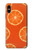 W3946 Seamless Orange Pattern Hülle Schutzhülle Taschen und Leder Flip für iPhone X, iPhone XS