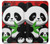 W3929 Cute Panda Eating Bamboo Hülle Schutzhülle Taschen und Leder Flip für iPhone 7, iPhone 8, iPhone SE (2020) (2022)