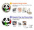 W3929 Cute Panda Eating Bamboo Hülle Schutzhülle Taschen und Leder Flip für iPhone 7 Plus, iPhone 8 Plus