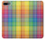 W3942 LGBTQ Rainbow Plaid Tartan Hülle Schutzhülle Taschen und Leder Flip für iPhone 7 Plus, iPhone 8 Plus