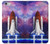 W3913 Colorful Nebula Space Shuttle Hülle Schutzhülle Taschen und Leder Flip für iPhone 6 6S