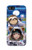 W3915 Raccoon Girl Baby Sloth Astronaut Suit Hülle Schutzhülle Taschen und Leder Flip für iPhone 5 5S SE