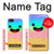 W3939 Ice Cream Cute Smile Hülle Schutzhülle Taschen und Leder Flip für iPhone 5 5S SE