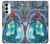 W3912 Cute Little Mermaid Aqua Spa Hülle Schutzhülle Taschen und Leder Flip für Samsung Galaxy S23