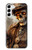 W3949 Steampunk Skull Smoking Hülle Schutzhülle Taschen und Leder Flip für Samsung Galaxy S23 Plus