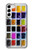 W3956 Watercolor Palette Box Graphic Hülle Schutzhülle Taschen und Leder Flip für Samsung Galaxy S23 Plus