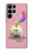 W3923 Cat Bottom Rainbow Tail Hülle Schutzhülle Taschen und Leder Flip für Samsung Galaxy S23 Ultra