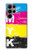 W3930 Cyan Magenta Yellow Key Hülle Schutzhülle Taschen und Leder Flip für Samsung Galaxy S23 Ultra