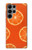 W3946 Seamless Orange Pattern Hülle Schutzhülle Taschen und Leder Flip für Samsung Galaxy S23 Ultra