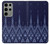 W3950 Textile Thai Blue Pattern Hülle Schutzhülle Taschen und Leder Flip für Samsung Galaxy S23 Ultra