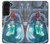 W3912 Cute Little Mermaid Aqua Spa Hülle Schutzhülle Taschen und Leder Flip für Samsung Galaxy S22