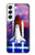 W3913 Colorful Nebula Space Shuttle Hülle Schutzhülle Taschen und Leder Flip für Samsung Galaxy S22