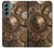 W3927 Compass Clock Gage Steampunk Hülle Schutzhülle Taschen und Leder Flip für Samsung Galaxy S22 Plus