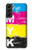 W3930 Cyan Magenta Yellow Key Hülle Schutzhülle Taschen und Leder Flip für Samsung Galaxy S22 Plus