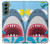 W3947 Shark Helicopter Cartoon Hülle Schutzhülle Taschen und Leder Flip für Samsung Galaxy S22 Plus