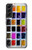 W3956 Watercolor Palette Box Graphic Hülle Schutzhülle Taschen und Leder Flip für Samsung Galaxy S22 Plus