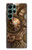 W3927 Compass Clock Gage Steampunk Hülle Schutzhülle Taschen und Leder Flip für Samsung Galaxy S22 Ultra