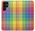 W3942 LGBTQ Rainbow Plaid Tartan Hülle Schutzhülle Taschen und Leder Flip für Samsung Galaxy S22 Ultra