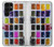 W3956 Watercolor Palette Box Graphic Hülle Schutzhülle Taschen und Leder Flip für Samsung Galaxy S22 Ultra