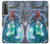 W3912 Cute Little Mermaid Aqua Spa Hülle Schutzhülle Taschen und Leder Flip für Samsung Galaxy S21 5G