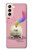 W3923 Cat Bottom Rainbow Tail Hülle Schutzhülle Taschen und Leder Flip für Samsung Galaxy S21 5G