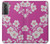 W3924 Cherry Blossom Pink Background Hülle Schutzhülle Taschen und Leder Flip für Samsung Galaxy S21 5G