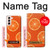 W3946 Seamless Orange Pattern Hülle Schutzhülle Taschen und Leder Flip für Samsung Galaxy S21 5G