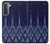 W3950 Textile Thai Blue Pattern Hülle Schutzhülle Taschen und Leder Flip für Samsung Galaxy S21 5G