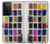 W3956 Watercolor Palette Box Graphic Hülle Schutzhülle Taschen und Leder Flip für Samsung Galaxy S21 Ultra 5G