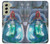 W3912 Cute Little Mermaid Aqua Spa Hülle Schutzhülle Taschen und Leder Flip für Samsung Galaxy S21 FE 5G