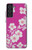 W3924 Cherry Blossom Pink Background Hülle Schutzhülle Taschen und Leder Flip für Samsung Galaxy S21 FE 5G