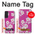 W3924 Cherry Blossom Pink Background Hülle Schutzhülle Taschen und Leder Flip für Samsung Galaxy S21 FE 5G