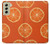 W3946 Seamless Orange Pattern Hülle Schutzhülle Taschen und Leder Flip für Samsung Galaxy S21 FE 5G