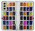 W3956 Watercolor Palette Box Graphic Hülle Schutzhülle Taschen und Leder Flip für Samsung Galaxy S21 FE 5G