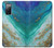 W3920 Abstract Ocean Blue Color Mixed Emerald Hülle Schutzhülle Taschen und Leder Flip für Samsung Galaxy S20 FE