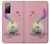 W3923 Cat Bottom Rainbow Tail Hülle Schutzhülle Taschen und Leder Flip für Samsung Galaxy S20 FE