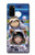 W3915 Raccoon Girl Baby Sloth Astronaut Suit Hülle Schutzhülle Taschen und Leder Flip für Samsung Galaxy S20