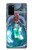 W3912 Cute Little Mermaid Aqua Spa Hülle Schutzhülle Taschen und Leder Flip für Samsung Galaxy S20 Plus, Galaxy S20+