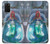 W3912 Cute Little Mermaid Aqua Spa Hülle Schutzhülle Taschen und Leder Flip für Samsung Galaxy S20 Plus, Galaxy S20+