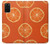 W3946 Seamless Orange Pattern Hülle Schutzhülle Taschen und Leder Flip für Samsung Galaxy S20 Plus, Galaxy S20+