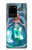 W3911 Cute Little Mermaid Aqua Spa Hülle Schutzhülle Taschen und Leder Flip für Samsung Galaxy S20 Ultra