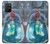 W3912 Cute Little Mermaid Aqua Spa Hülle Schutzhülle Taschen und Leder Flip für Samsung Galaxy S10 Lite