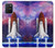 W3913 Colorful Nebula Space Shuttle Hülle Schutzhülle Taschen und Leder Flip für Samsung Galaxy S10 Lite