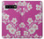 W3924 Cherry Blossom Pink Background Hülle Schutzhülle Taschen und Leder Flip für Samsung Galaxy S10 Plus
