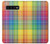 W3942 LGBTQ Rainbow Plaid Tartan Hülle Schutzhülle Taschen und Leder Flip für Samsung Galaxy S10 Plus