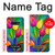 W3926 Colorful Tulip Oil Painting Hülle Schutzhülle Taschen und Leder Flip für Samsung Galaxy S10e