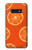 W3946 Seamless Orange Pattern Hülle Schutzhülle Taschen und Leder Flip für Samsung Galaxy S10e
