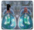W3912 Cute Little Mermaid Aqua Spa Hülle Schutzhülle Taschen und Leder Flip für Samsung Galaxy S9 Plus
